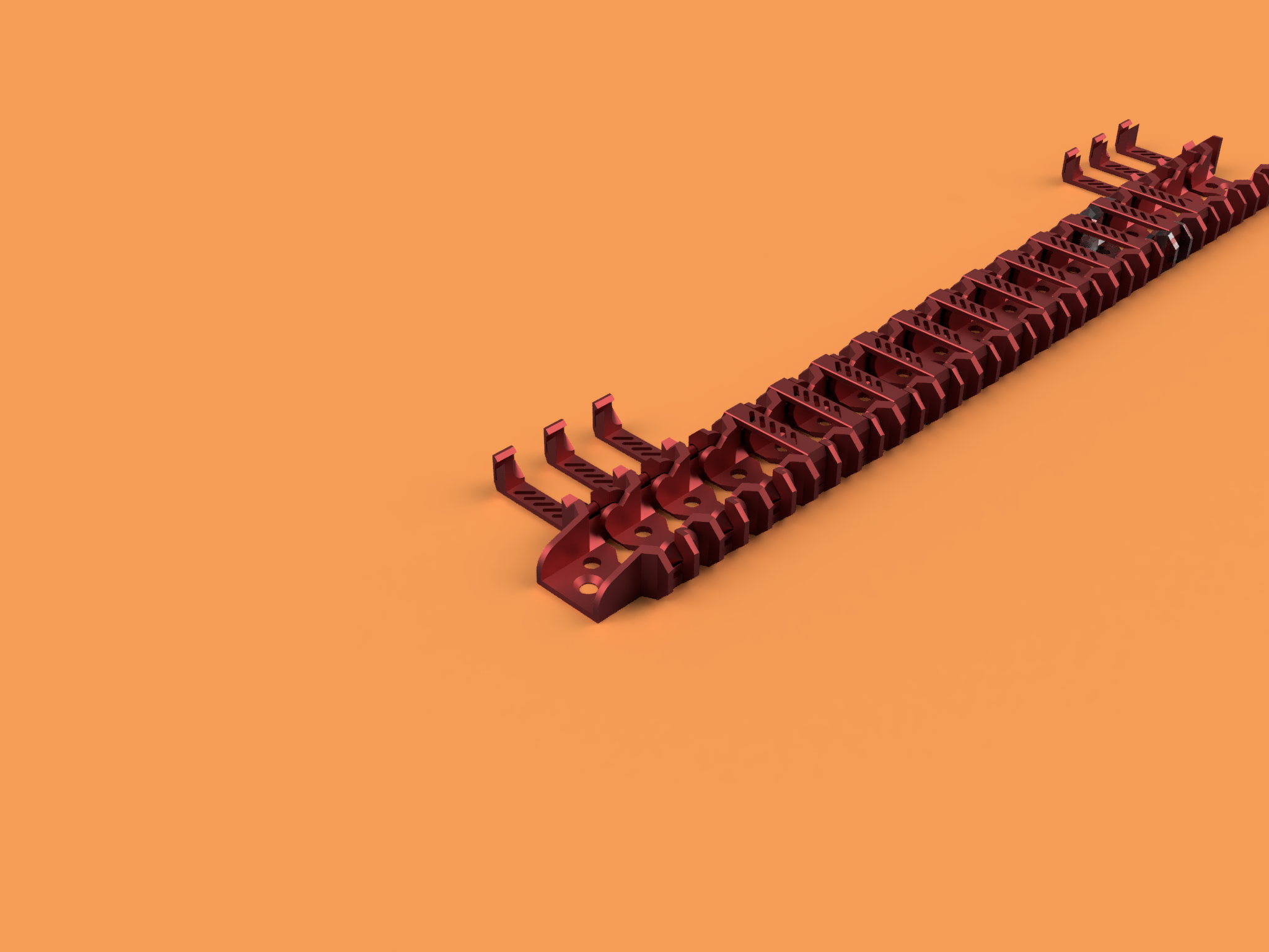 [OECC1] 12.5x7.5mm Cablechain System Print-in-Place with clips
