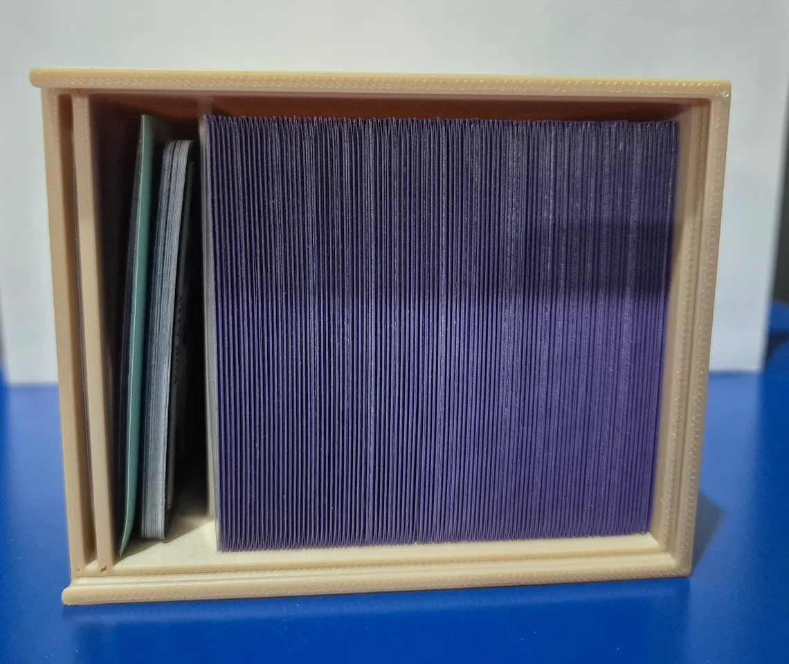 mtg commander double sleeved deck box Amazon.com: ZLCA MTG Commander Deck Box with Display Window, Deck Box Holds  100 Double-Sleeved with Dice Tray & 35pt Magnetic Card HolderBlack&  Purple : Toys & Games