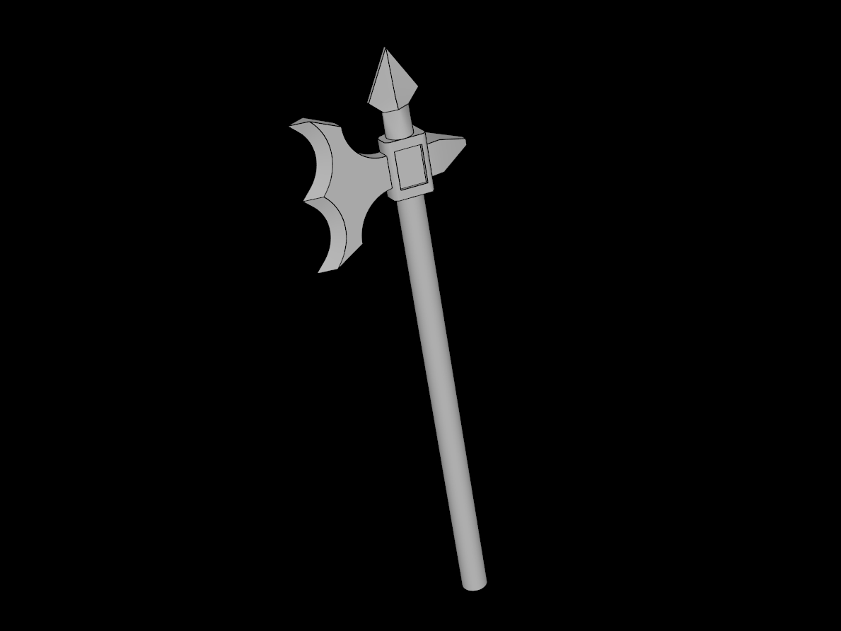 Lego Compatible (6123.dat) Minifig Polearm Halberd