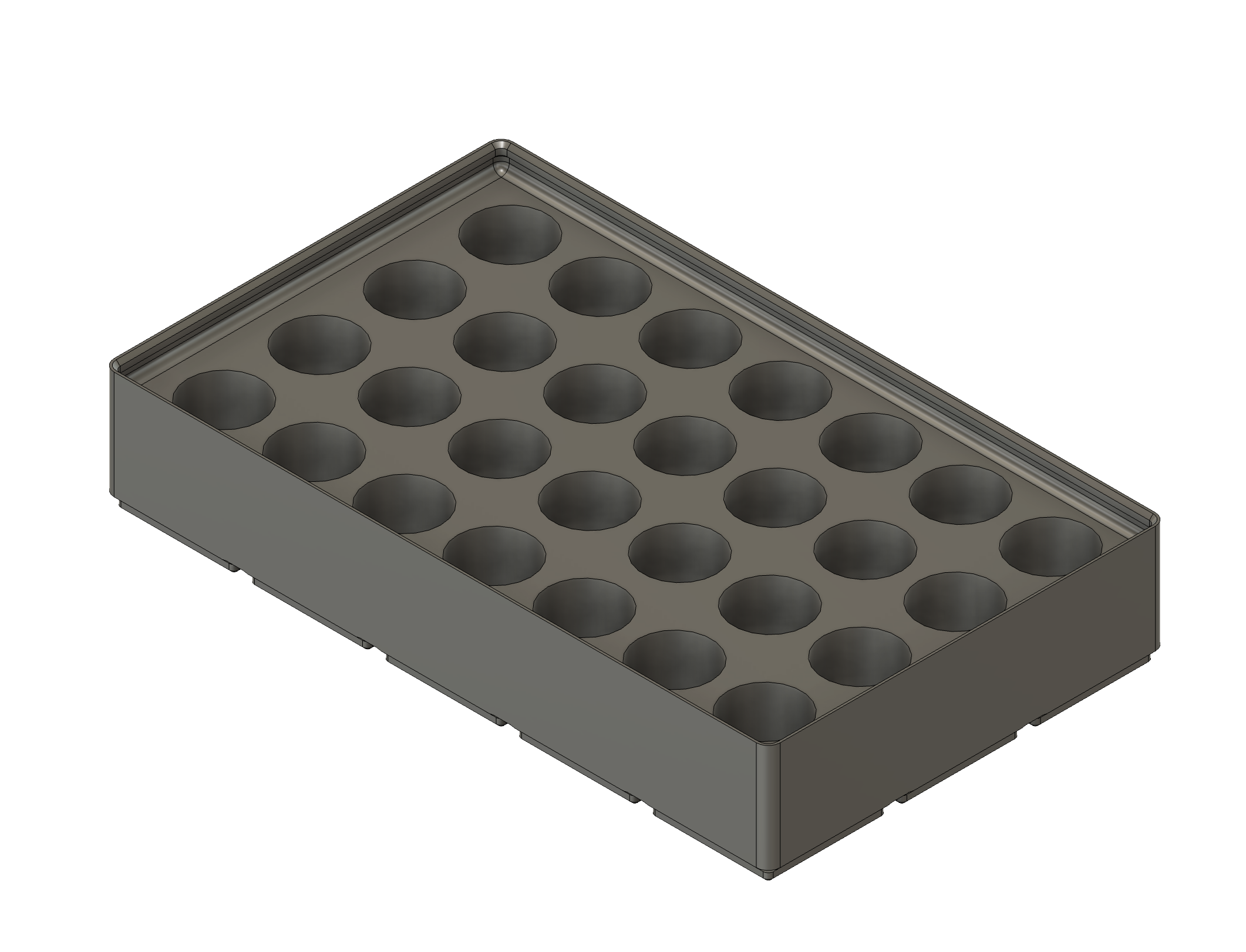 3x5x5 Gridfinity Insert for 28 25mm 10ml Vials for Peptides or GLP's