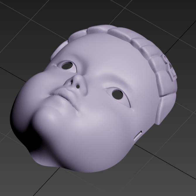 Squid game doll mask