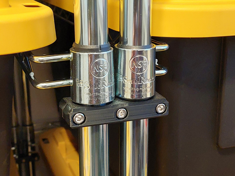 Storage Rack Connector Bracket and Stabilizer - (SafeRacks & other brands with 1 Inch /25.4mm diameter pipes)