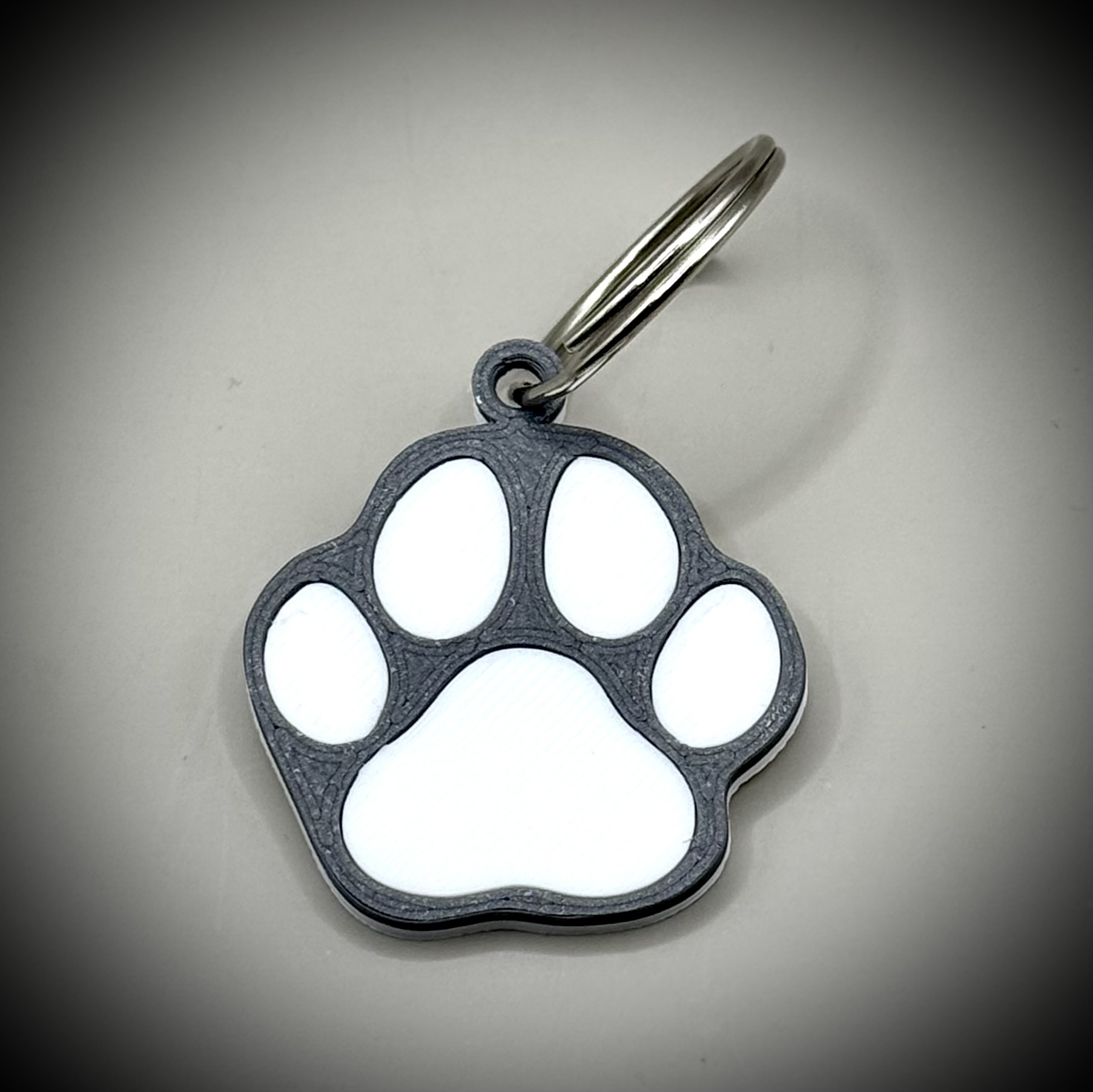 Dog Paw Key Ring or Bag Tag (2 piece for multicolor)