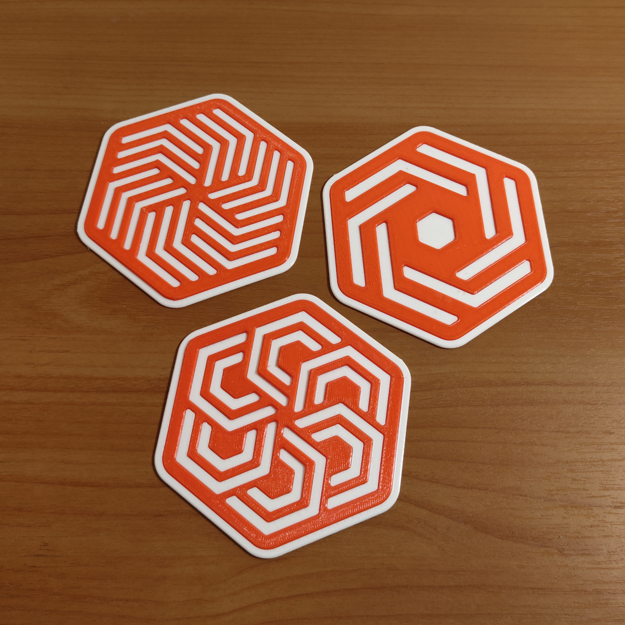 Hexagon coasters
