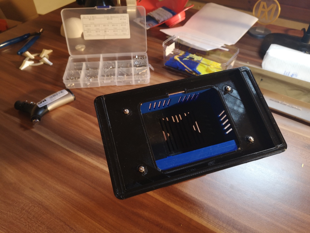 Raspberry Pi Wall Mount For 7 Inch Touchscreen Case By Max3d Download Free Stl Model 3468