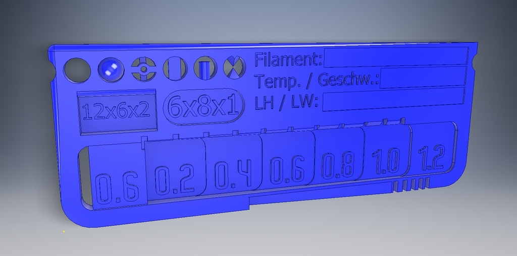 Ultimative Filament Swatch Testcard
