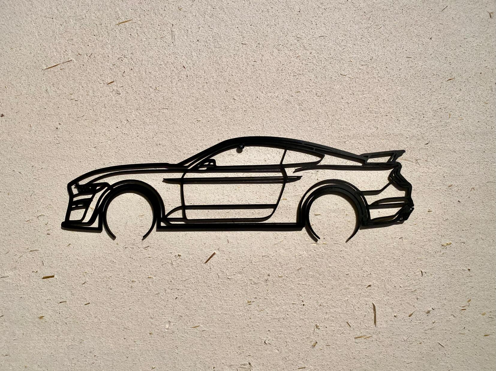 Mustang GT 500 - 2D Wall Art