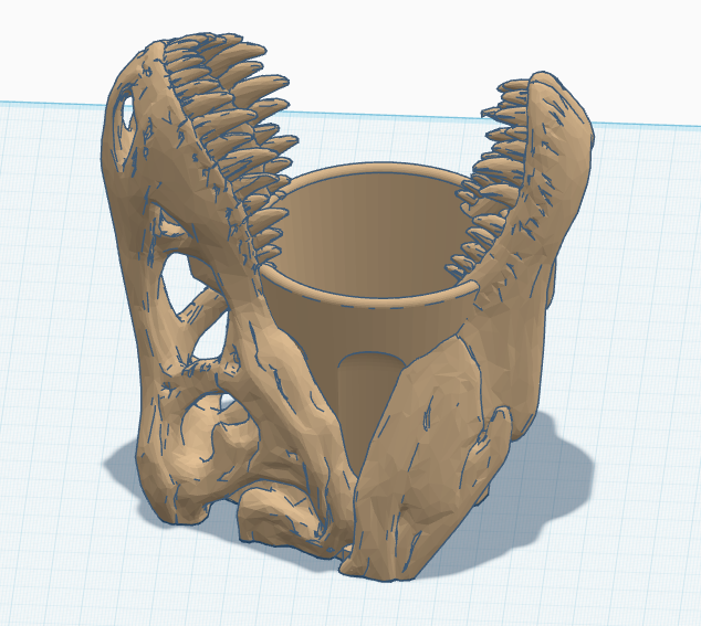 T-Rex Skull Pen-Cup