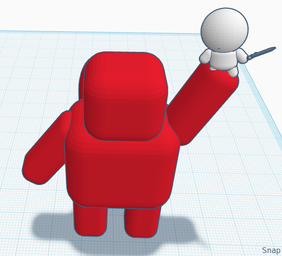 figure holding a figure