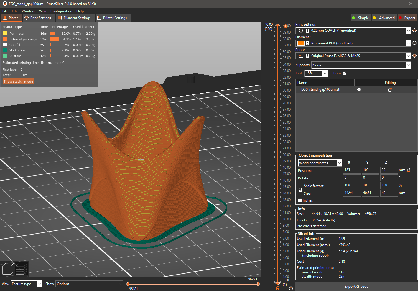 Miniatura 5 do modelo 3D Egg stand / holder