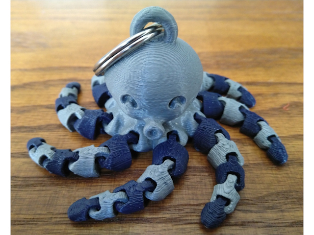 Cute Mini Octopus Keychain (Remix)