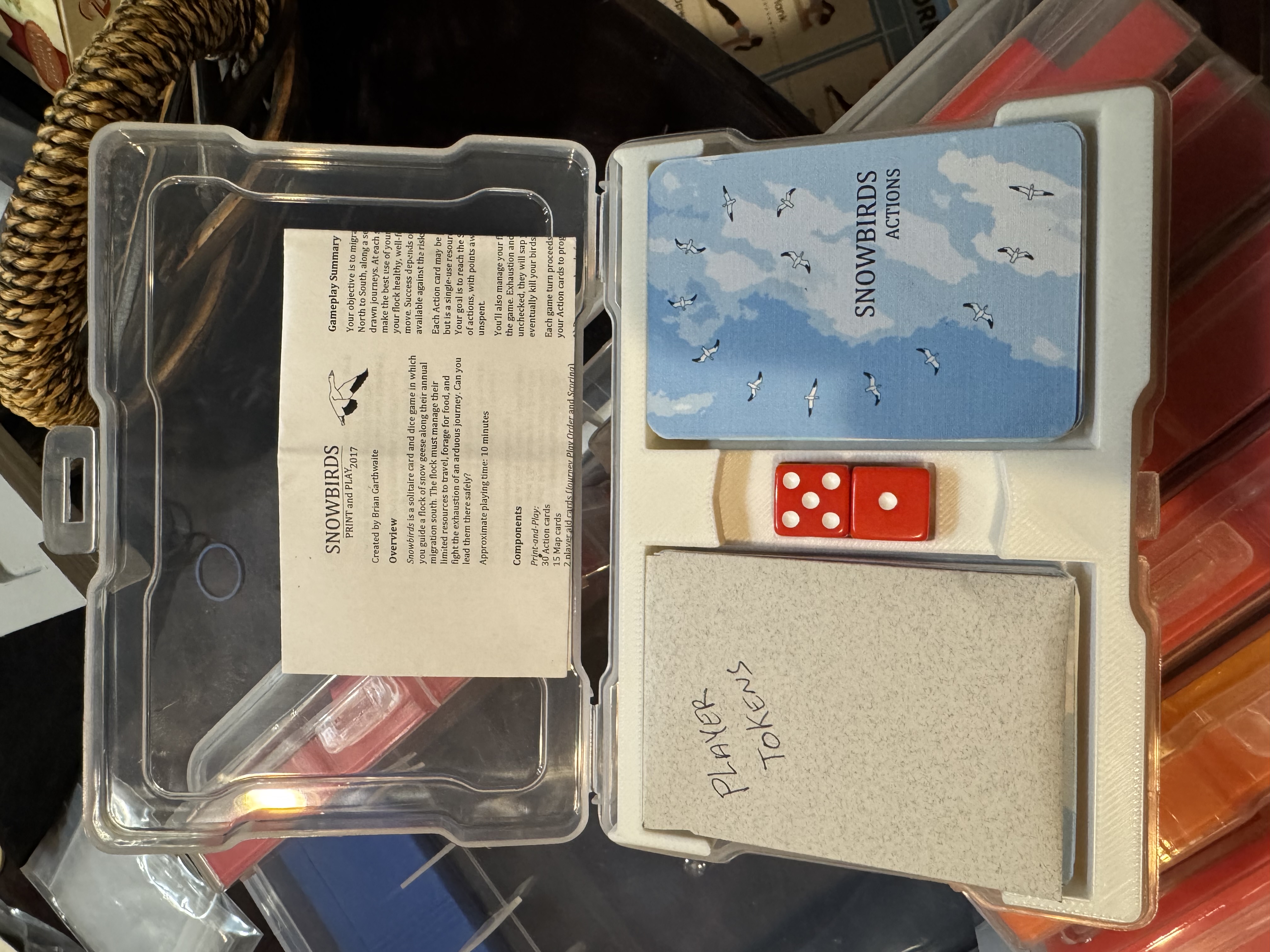 Snowbirds cardgame photocaddy insert