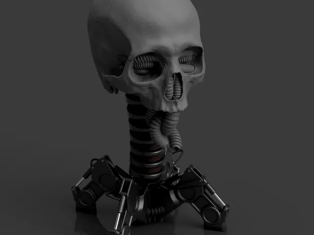 Biomechanical Skull "Headphone Stand"