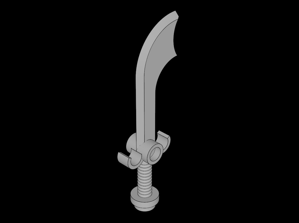 Lego Compatible (43887.dat) Minifig Sword Scimitar