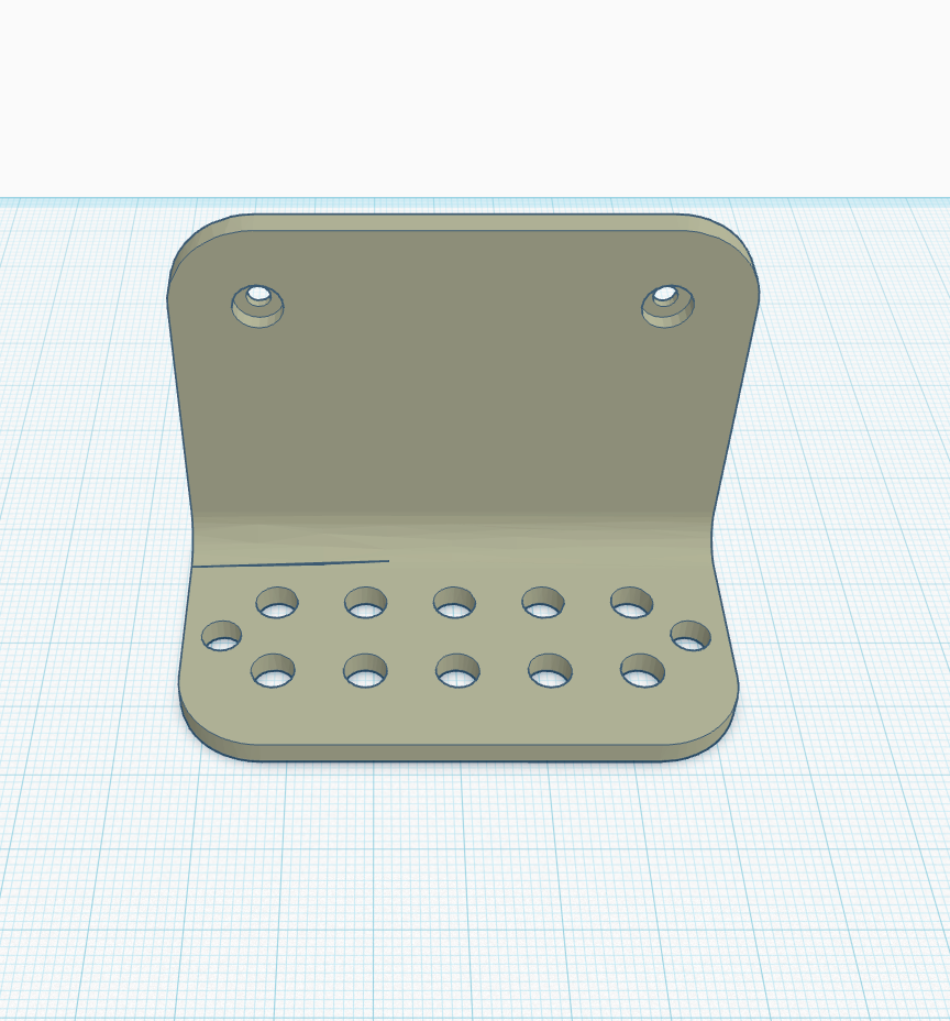 File holder 12 spots + 6mm push pin/screw indent