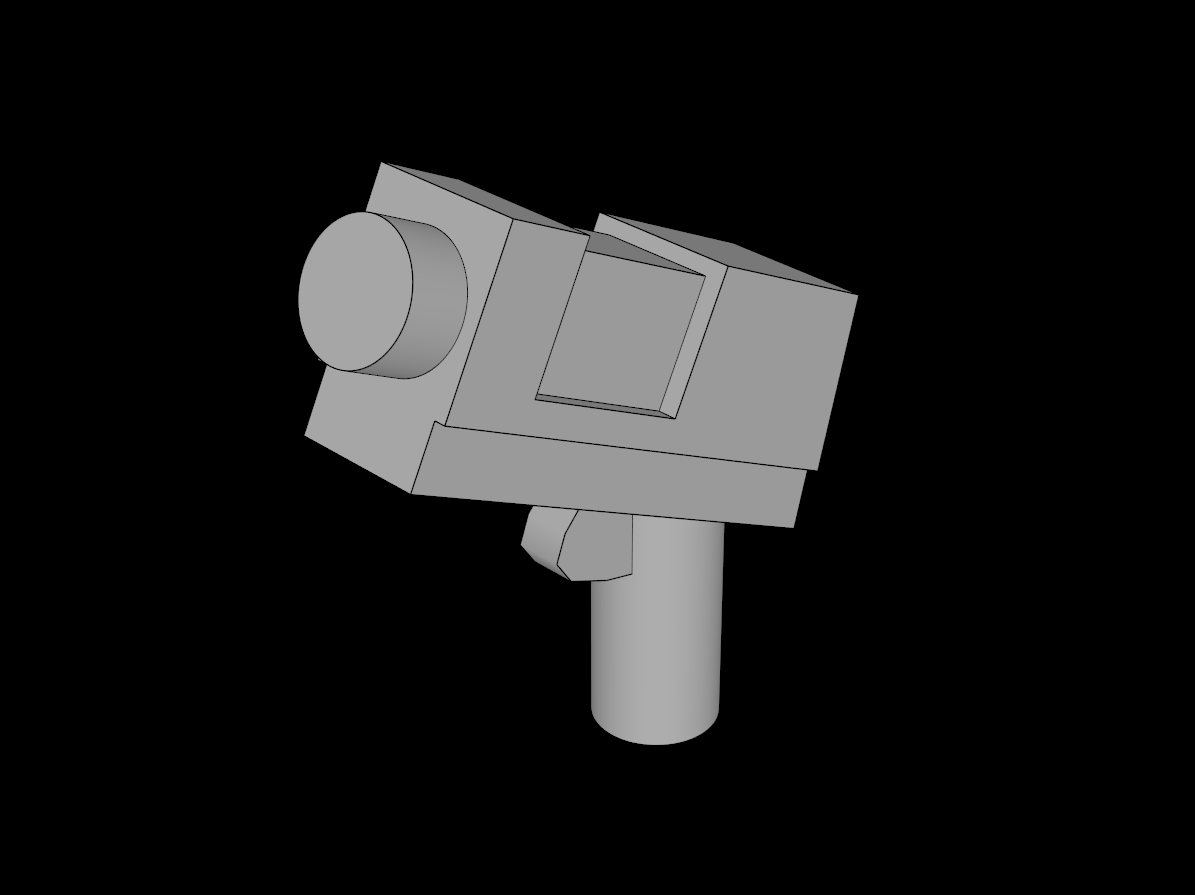 Lego Compatible (55707a.dat) Minifig Gun Semiautomatic Pistol