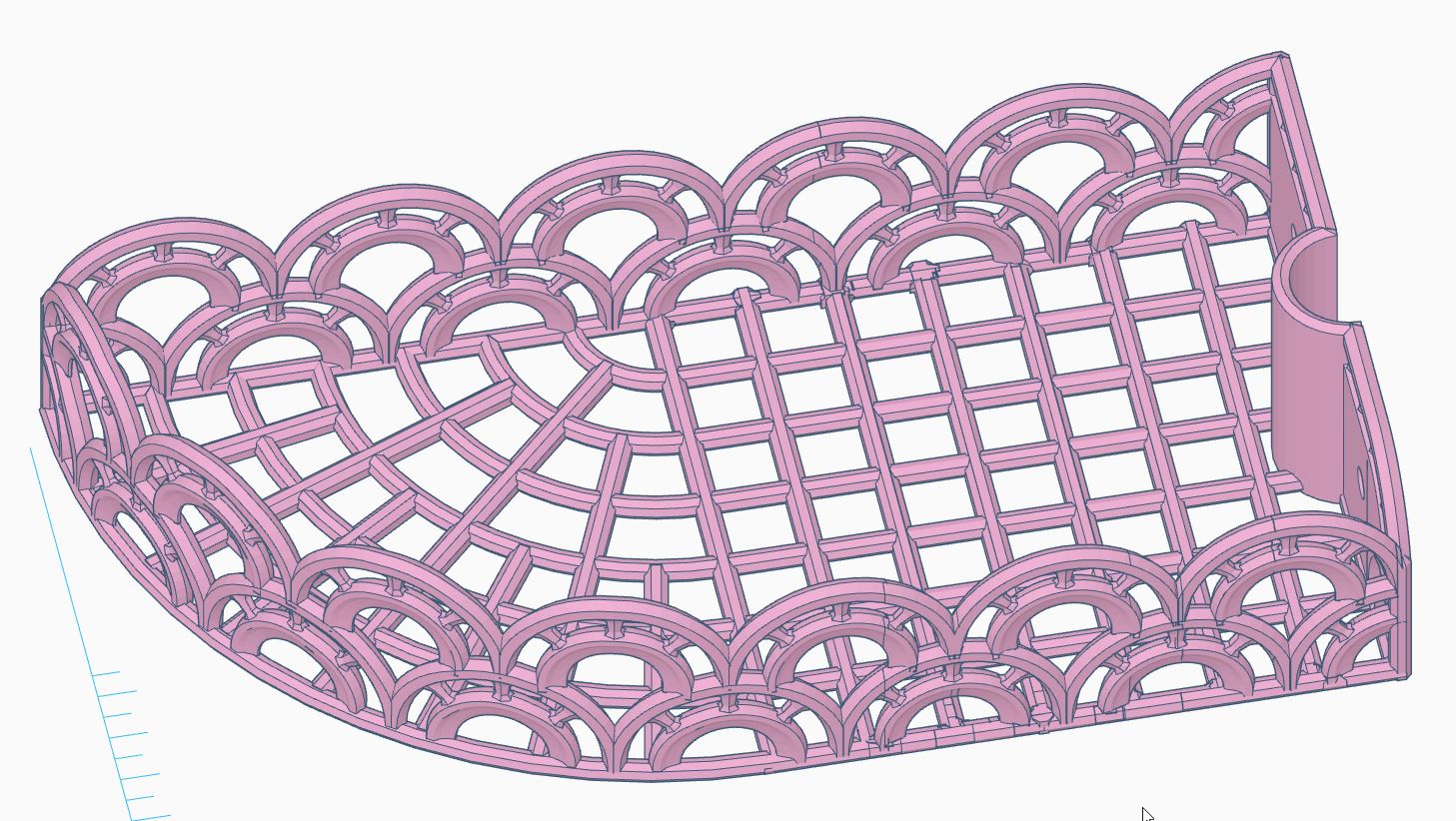 Big Decorative Shower Basket 3D model thumbnail