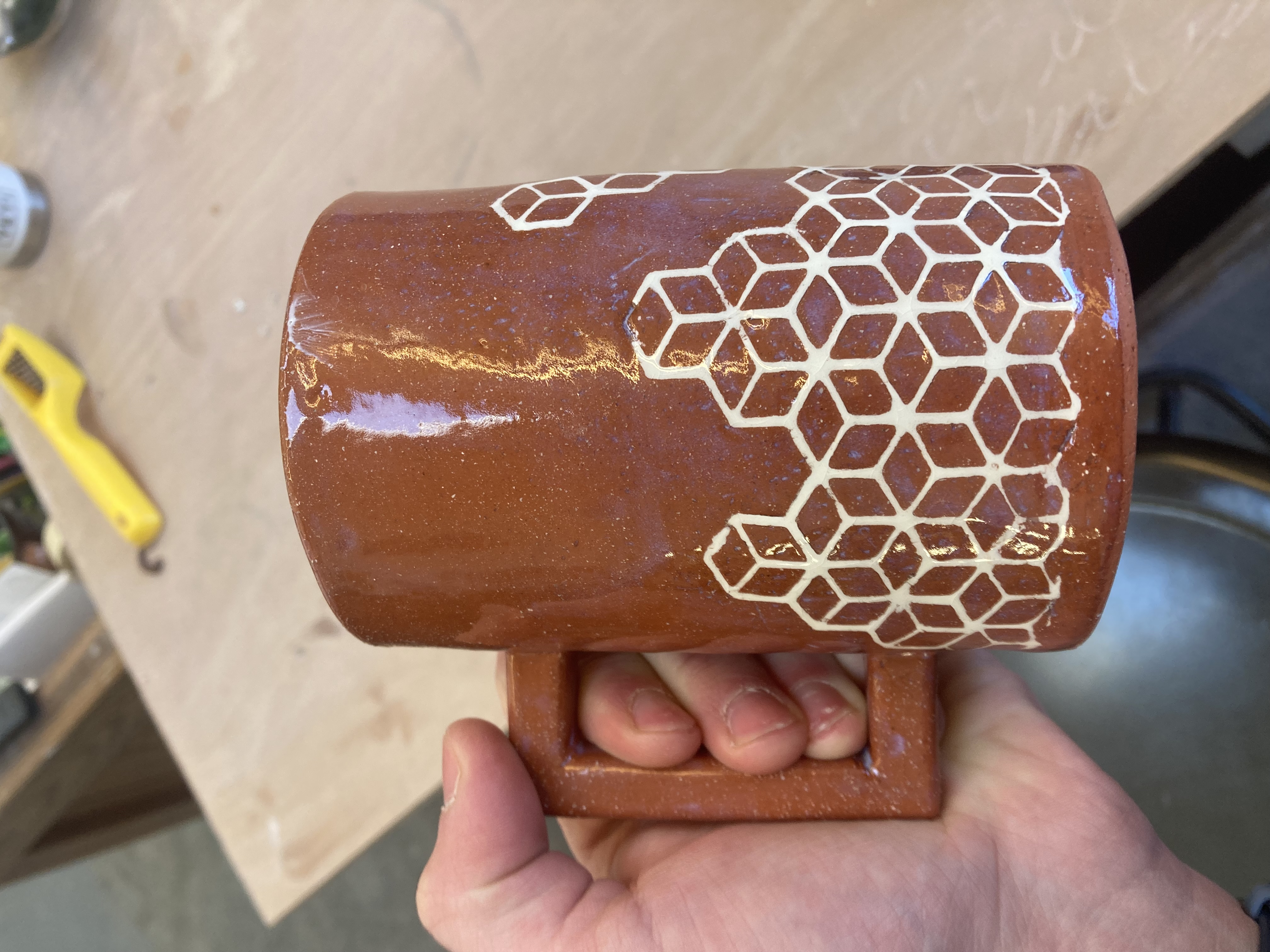 3d Cube Ceramic Stamp