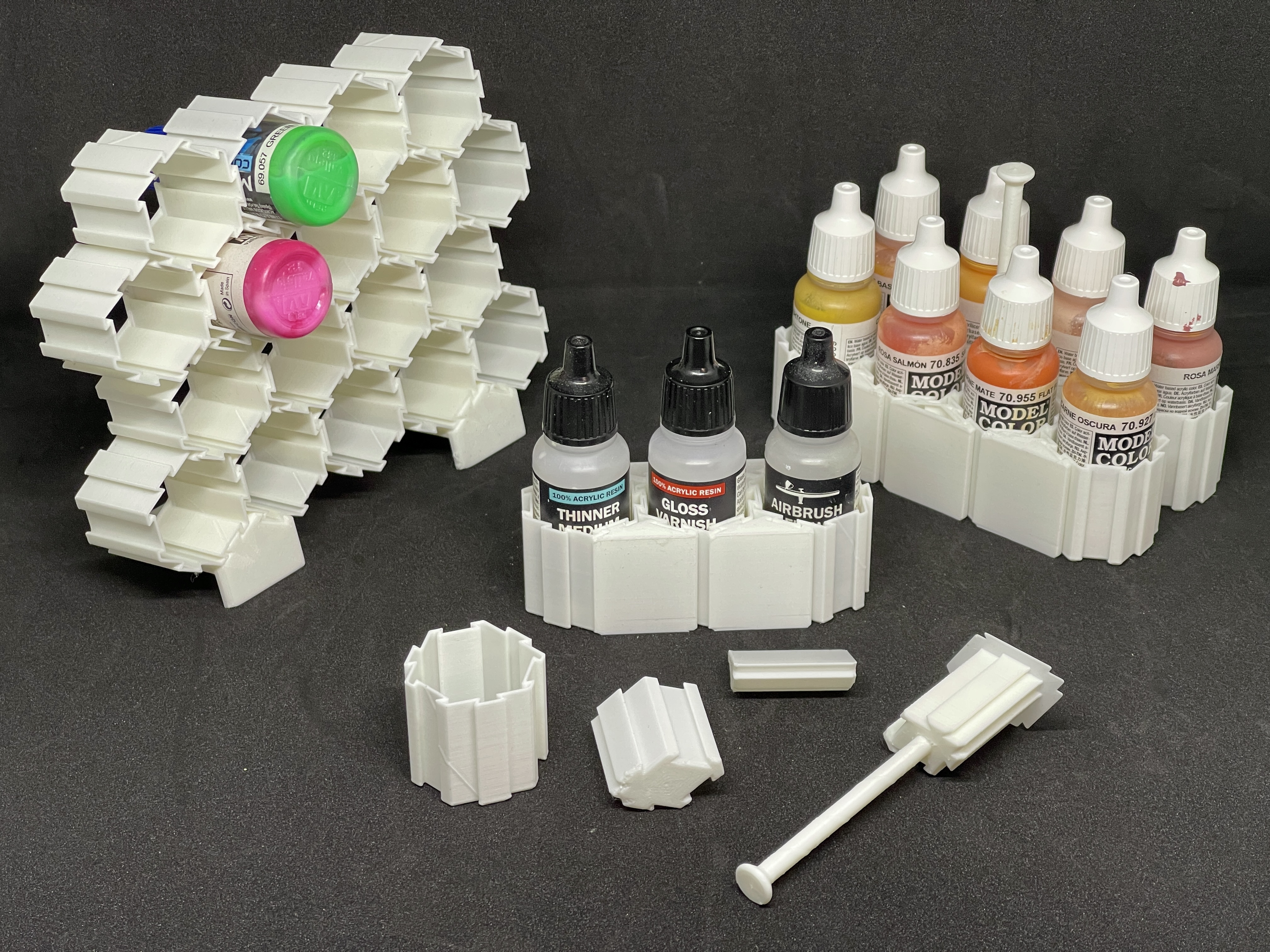 Modular Vallejo Paint Color Stand/Holder (25 mm) system