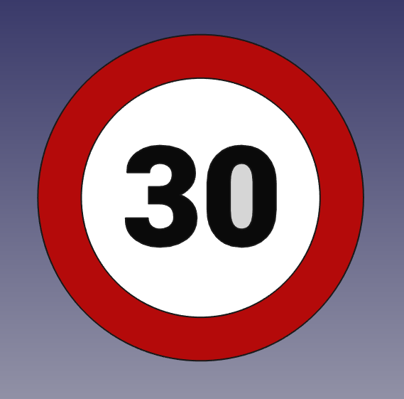 30er Schild