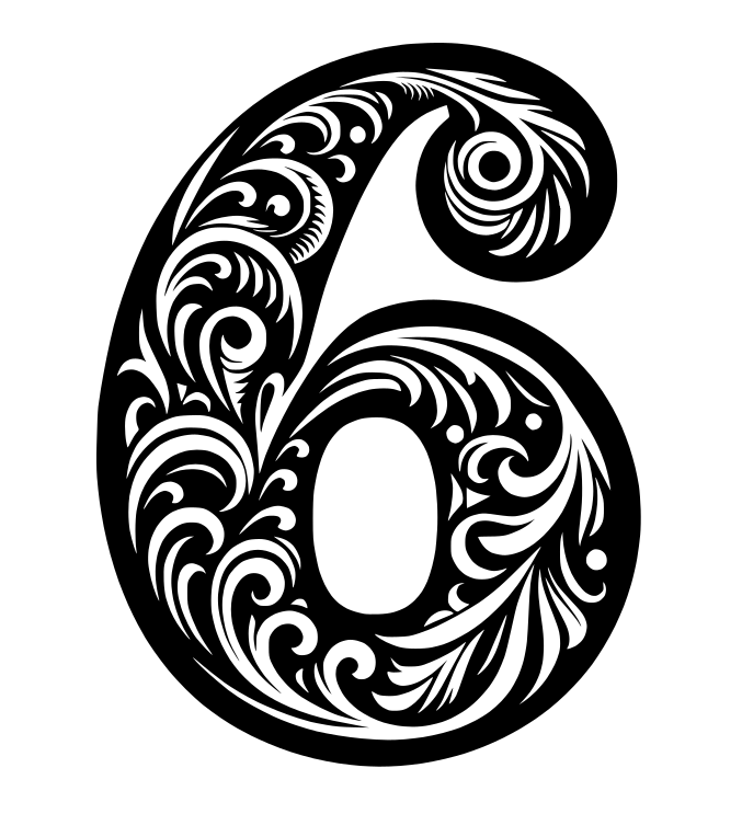 Ornamental number 6 or 9 (3)