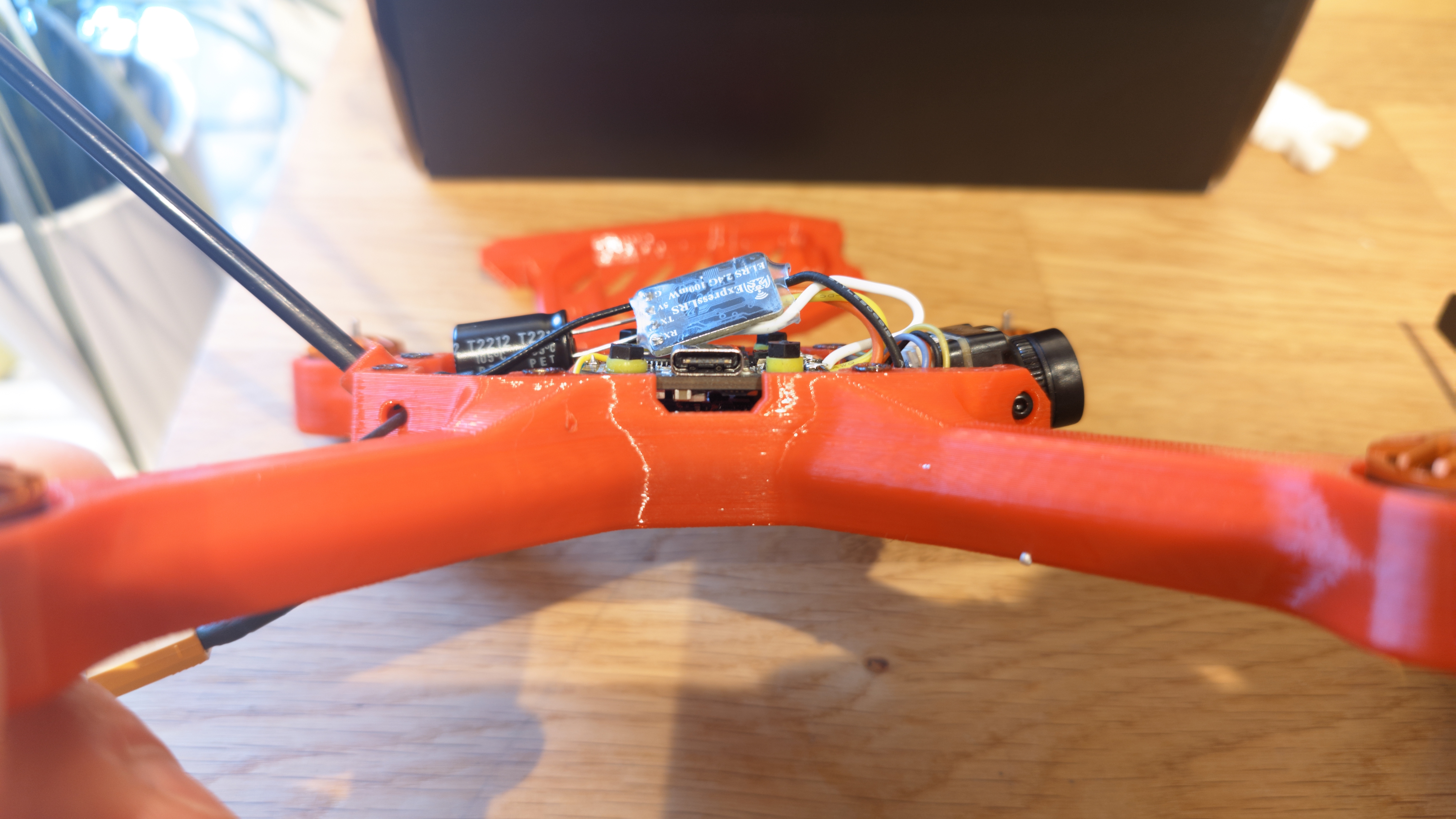 Wraith FPV Drone with raised lid and PETG settings.