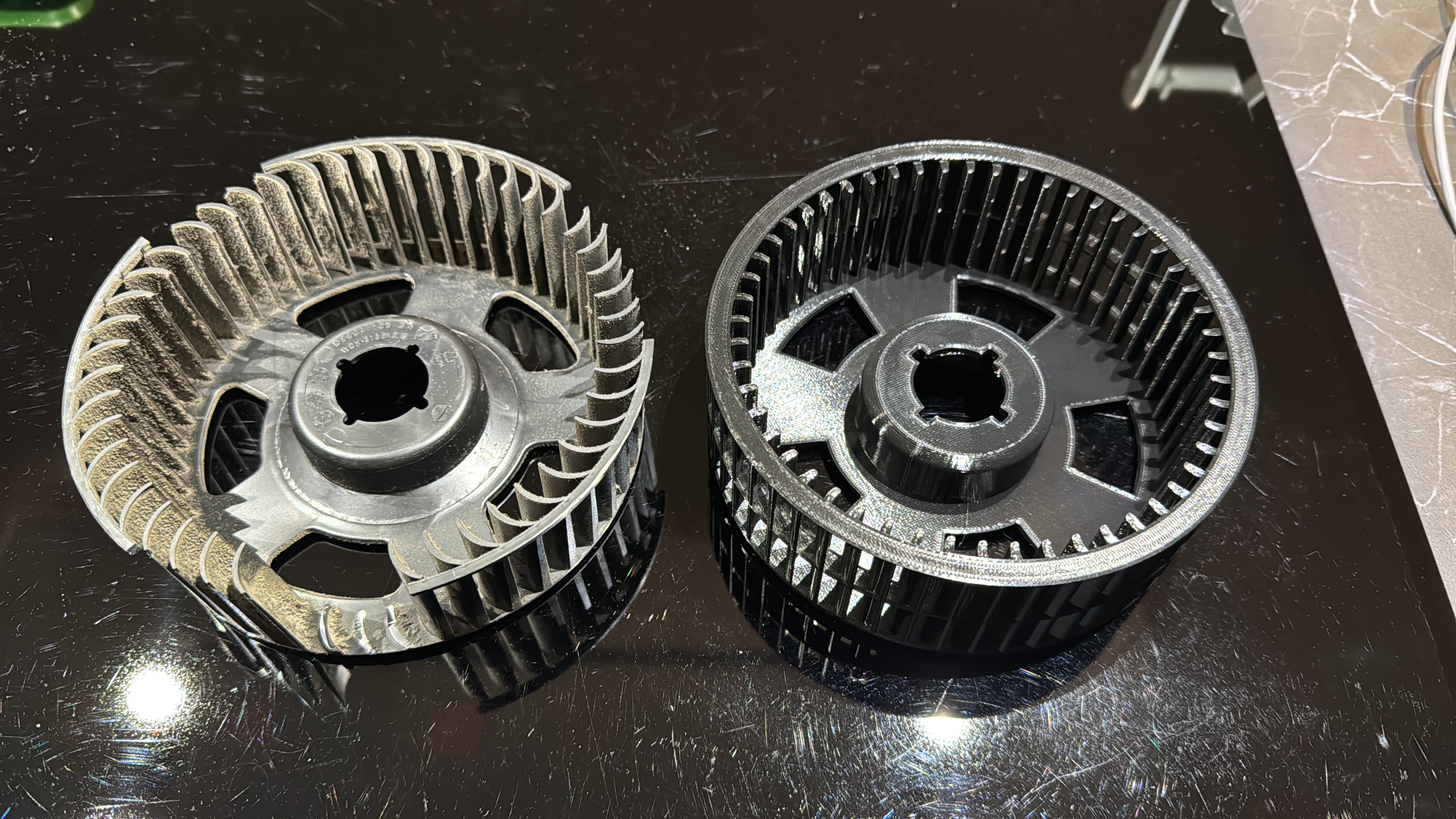 Dehumidifier fan wheel