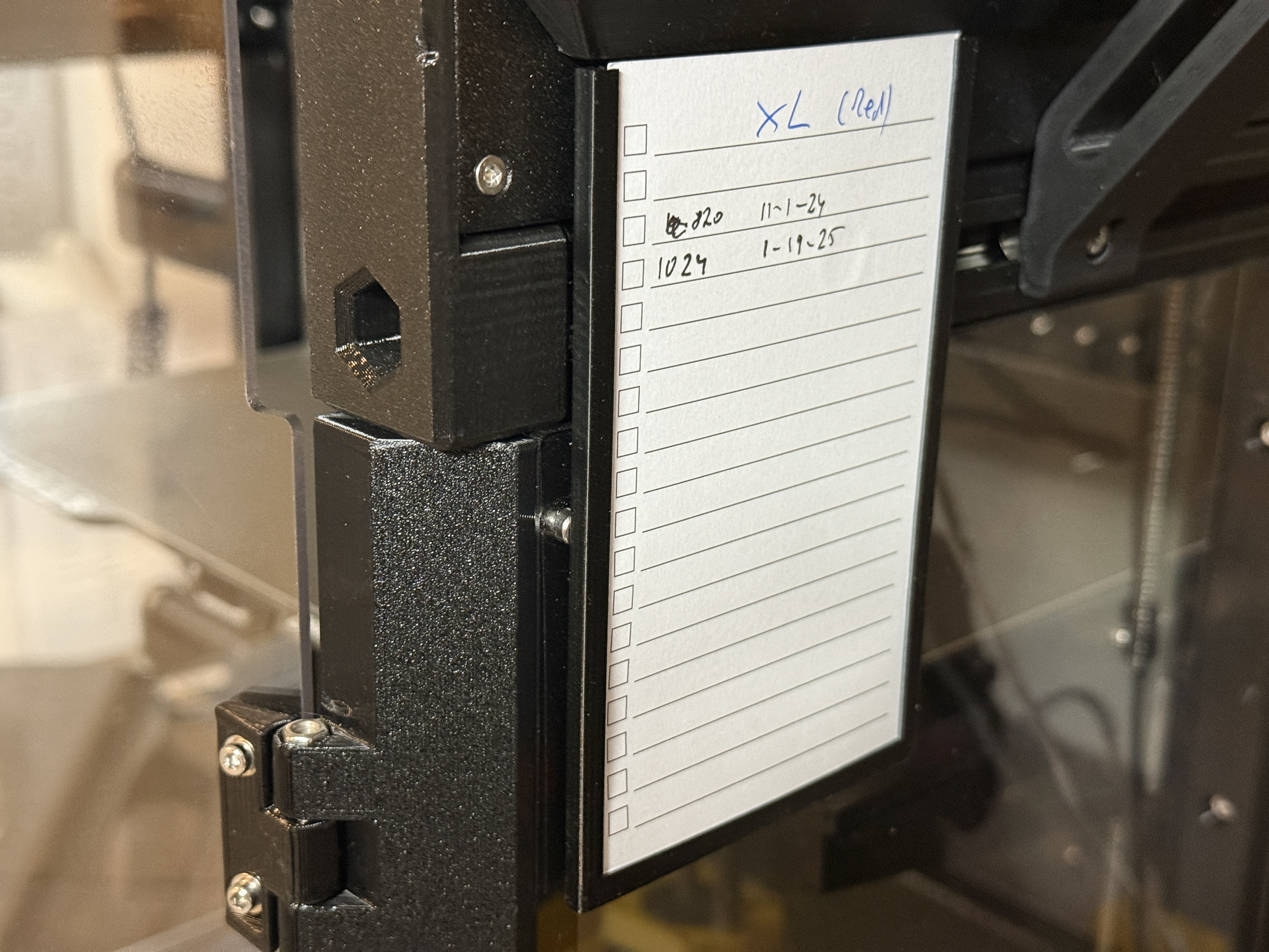 Maintenance Log Holder