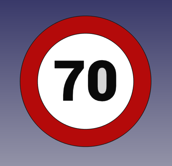 70er Schild