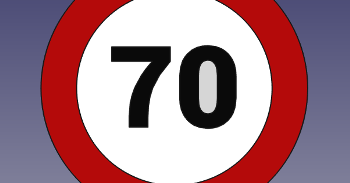 70er Schild by createYourIdeas | Download free STL model | Printables.com