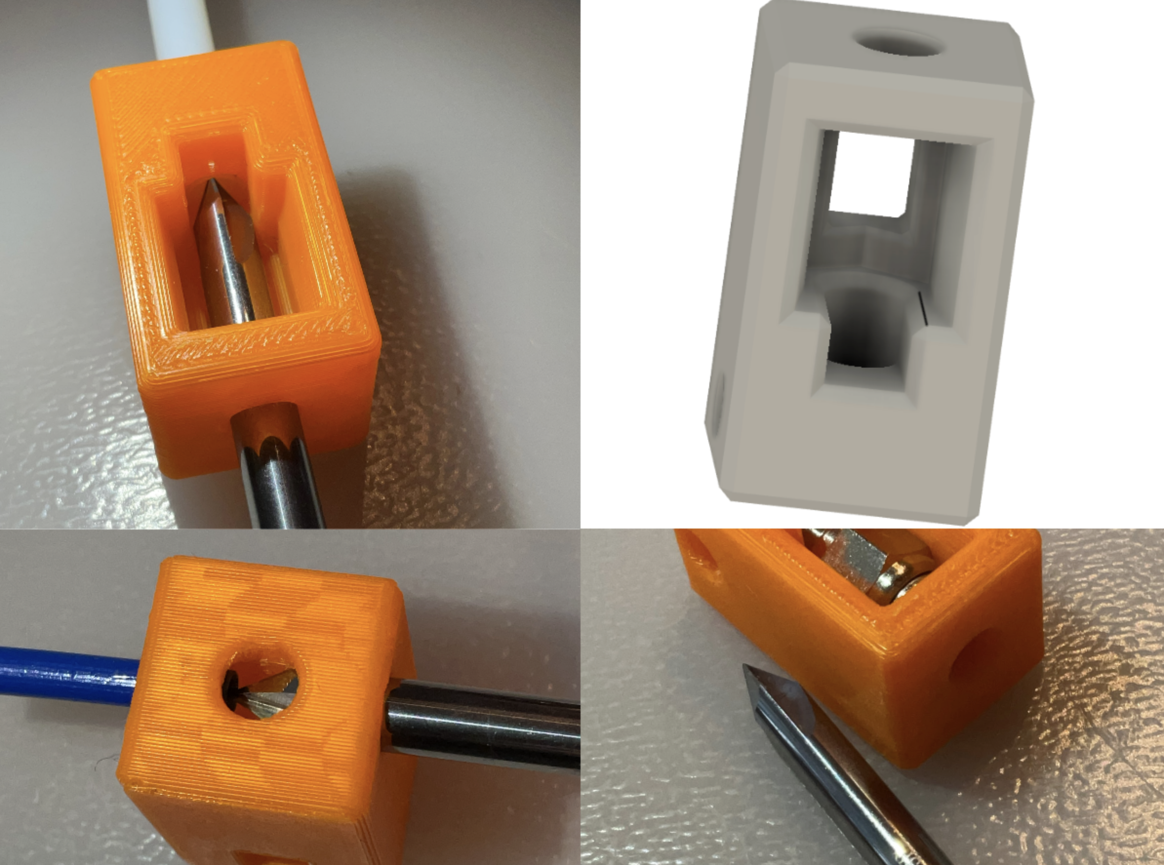 PC6 M6 and PTFE tube chamfer guide