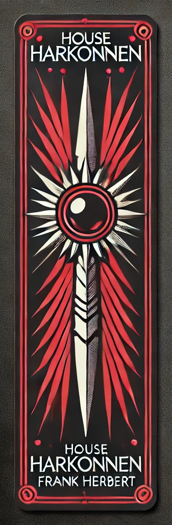 Dune-inspired bookmark by Frank Herbert "House of Harkonnen"