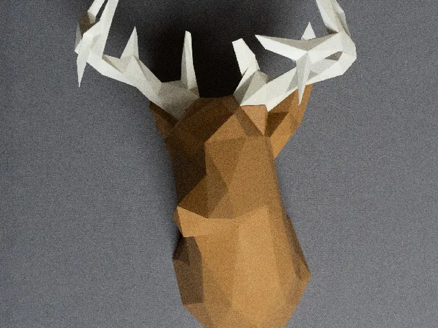 Low Poly Deer - adjusted antlers