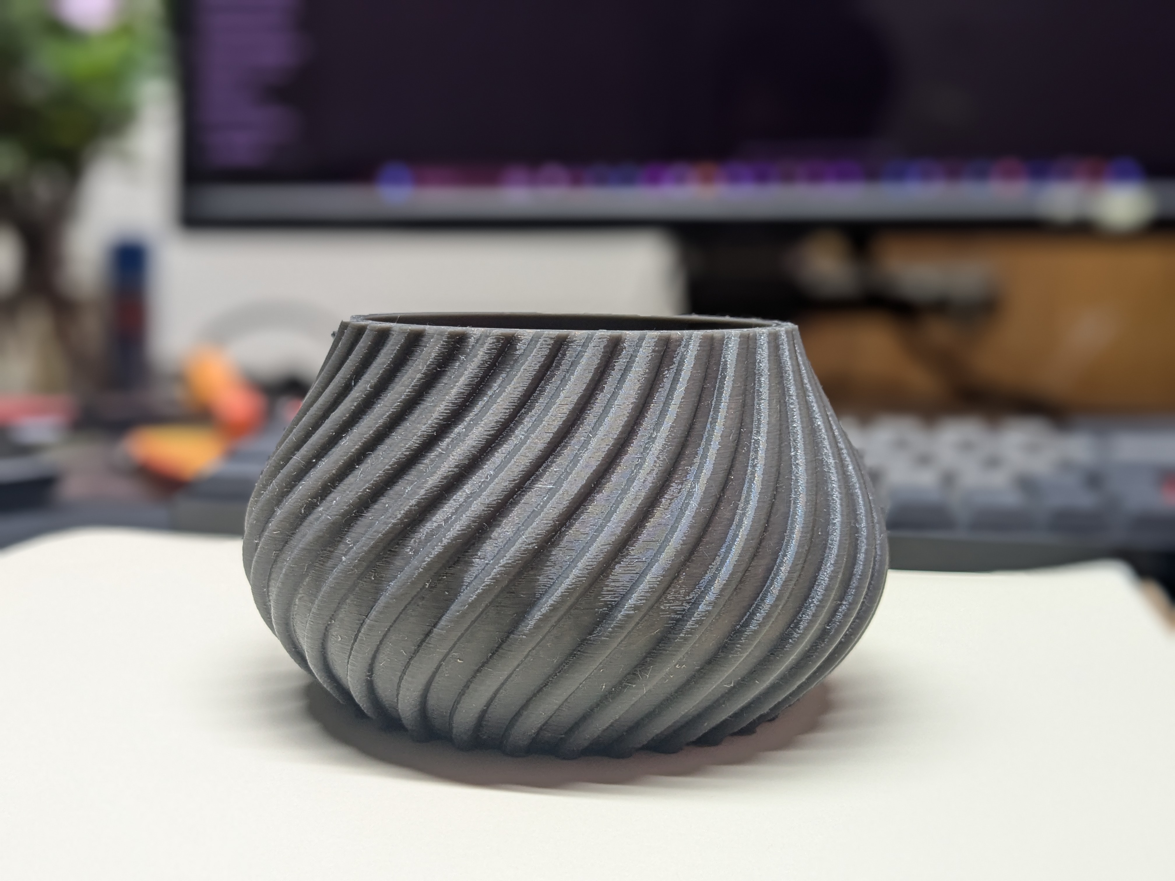 Spiral Cactus Pot – A 3D Printed Minimalist Design