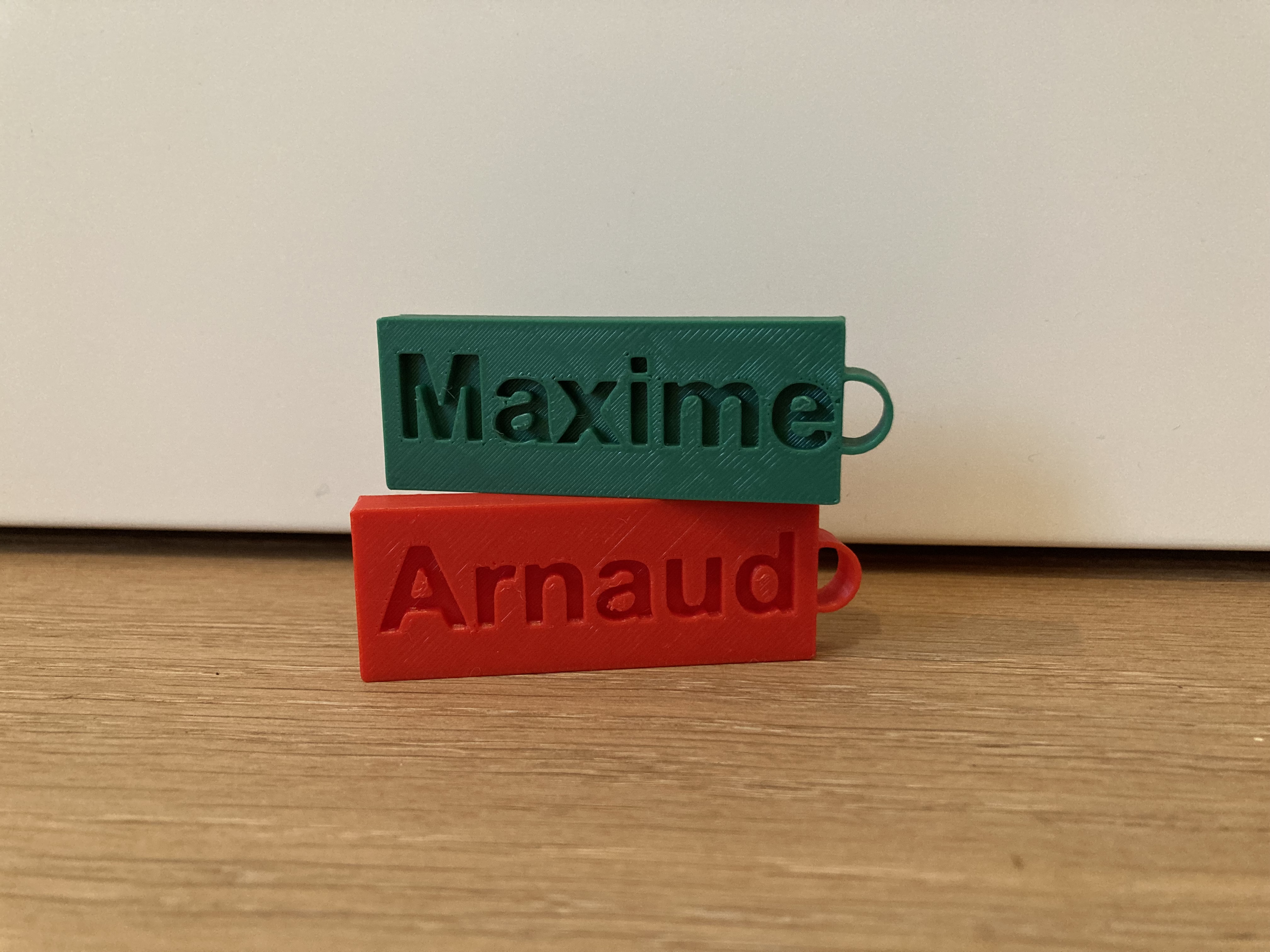 Customisable nametag keychain