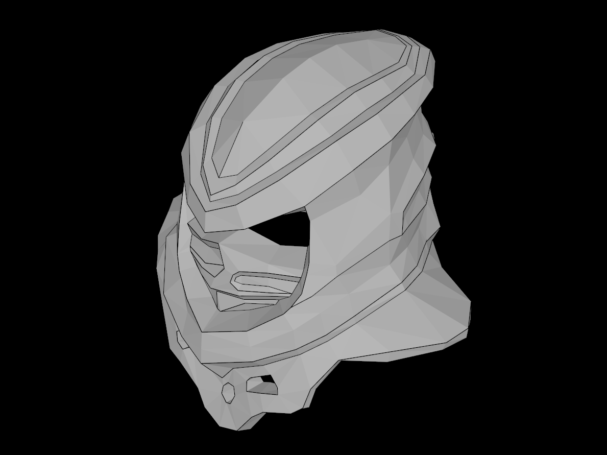Lego Compatible (20565.dat) Minifig Headgear Ninjago Wrap with Jagged Shoulders with Face Mask Pattern