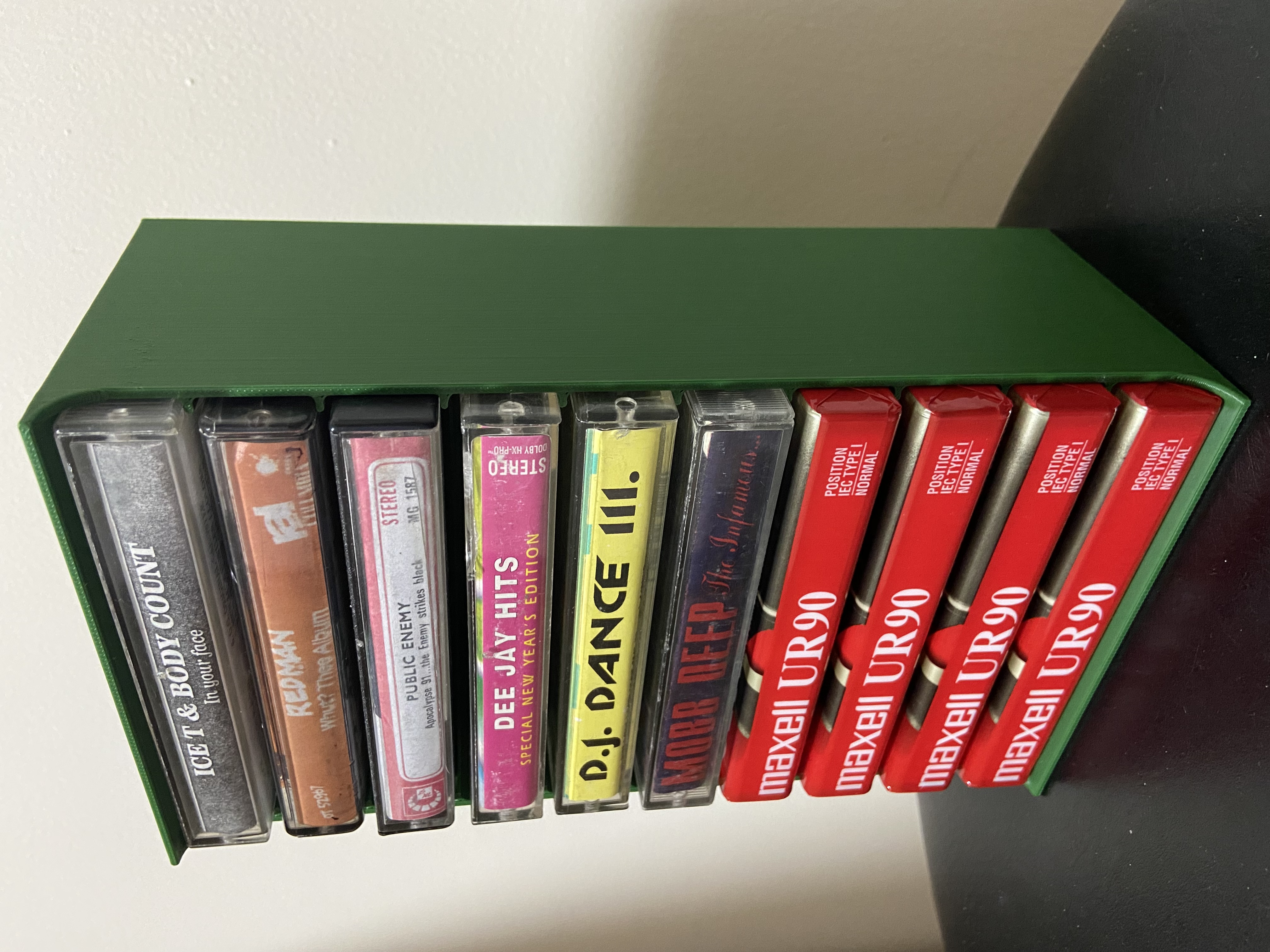 Fancy Cassette Rack - 10 Tapes, under 200mm - Remix