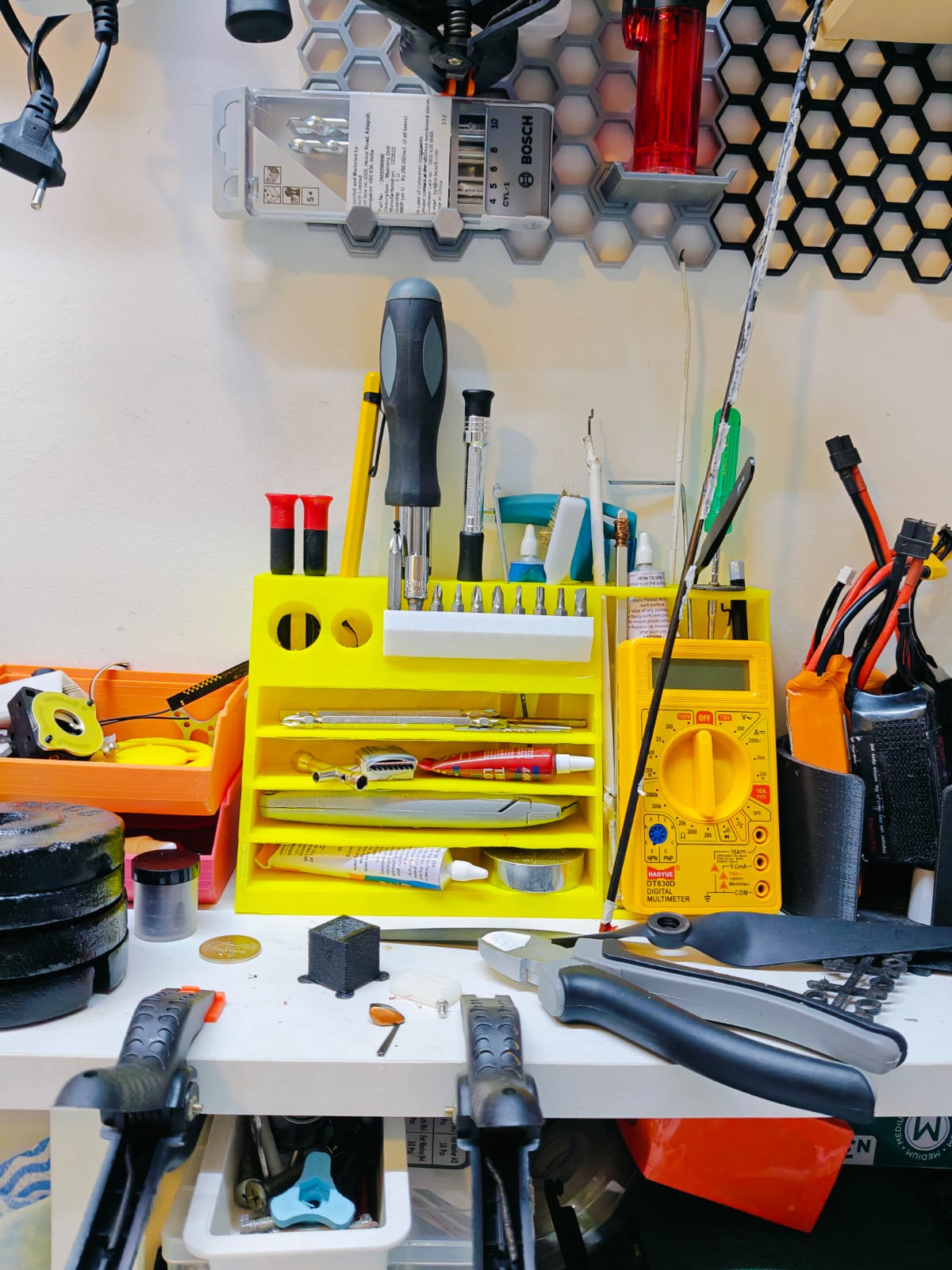 Workbench quick tools storage