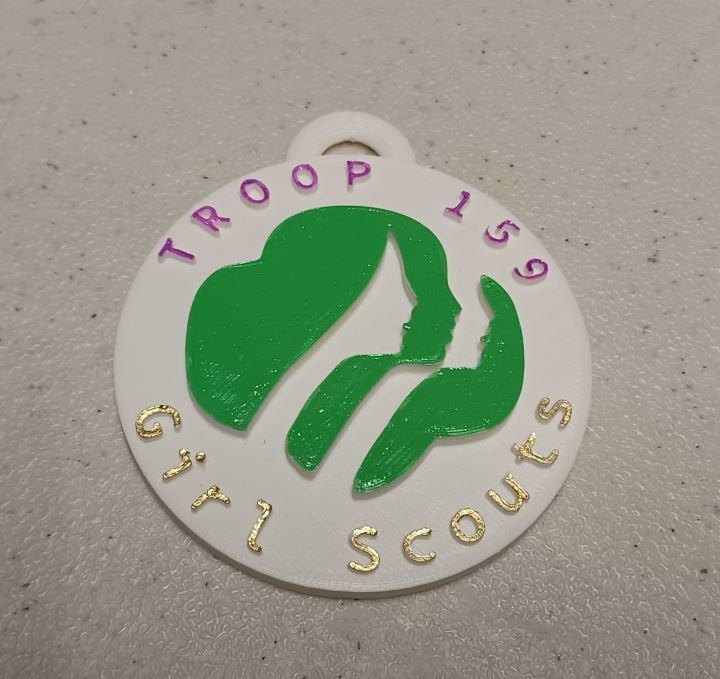 Girl Scouts Medallion with loop