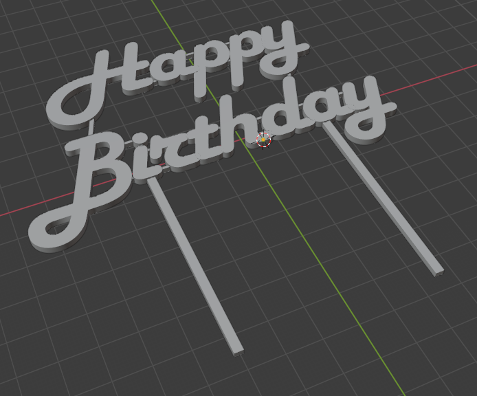Happy Birthday stencil. - AutoCAD 3D Modelling & Rendering