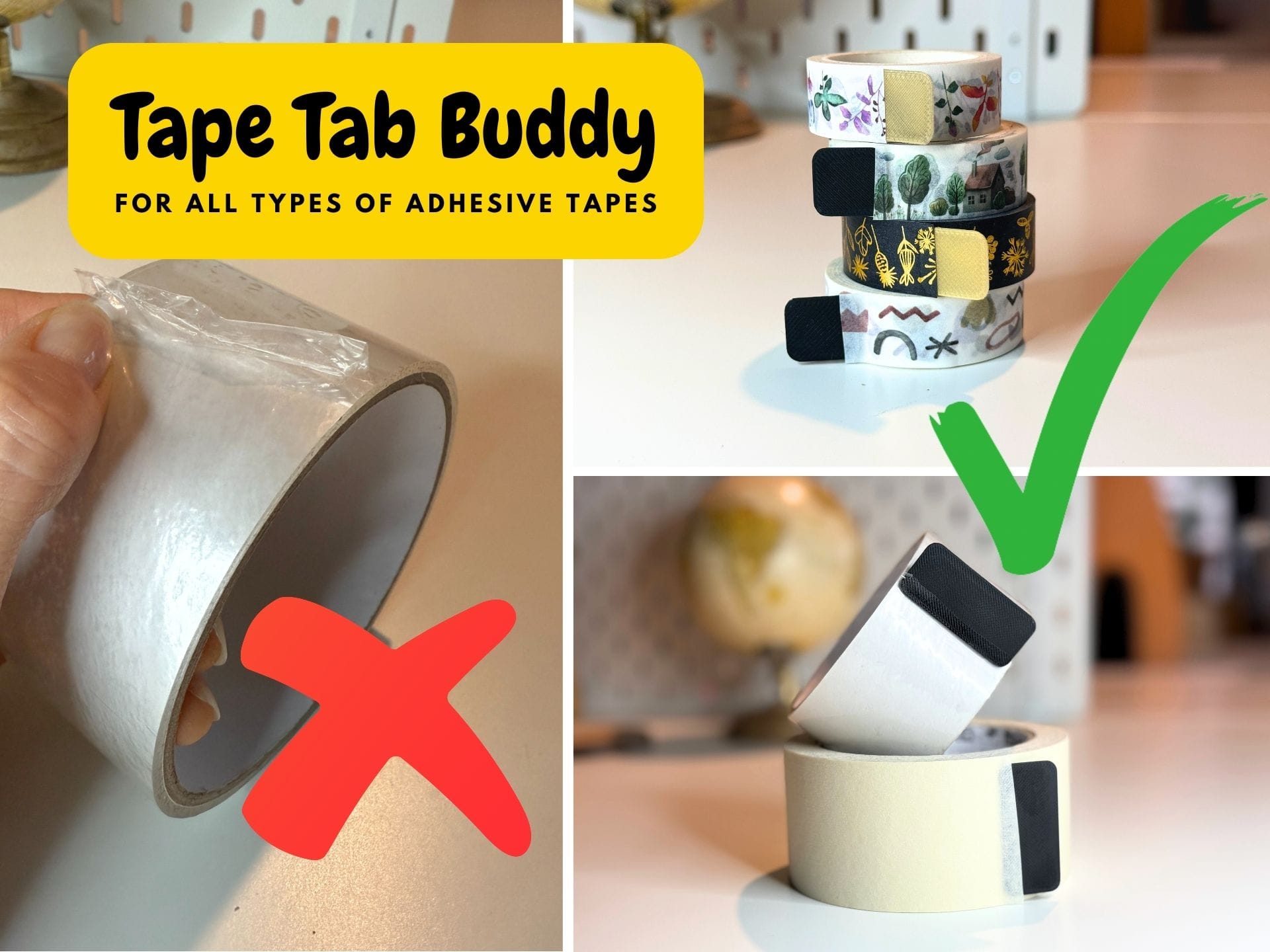Tape Tab Buddy – For Washi, Scotch & Other Tapes