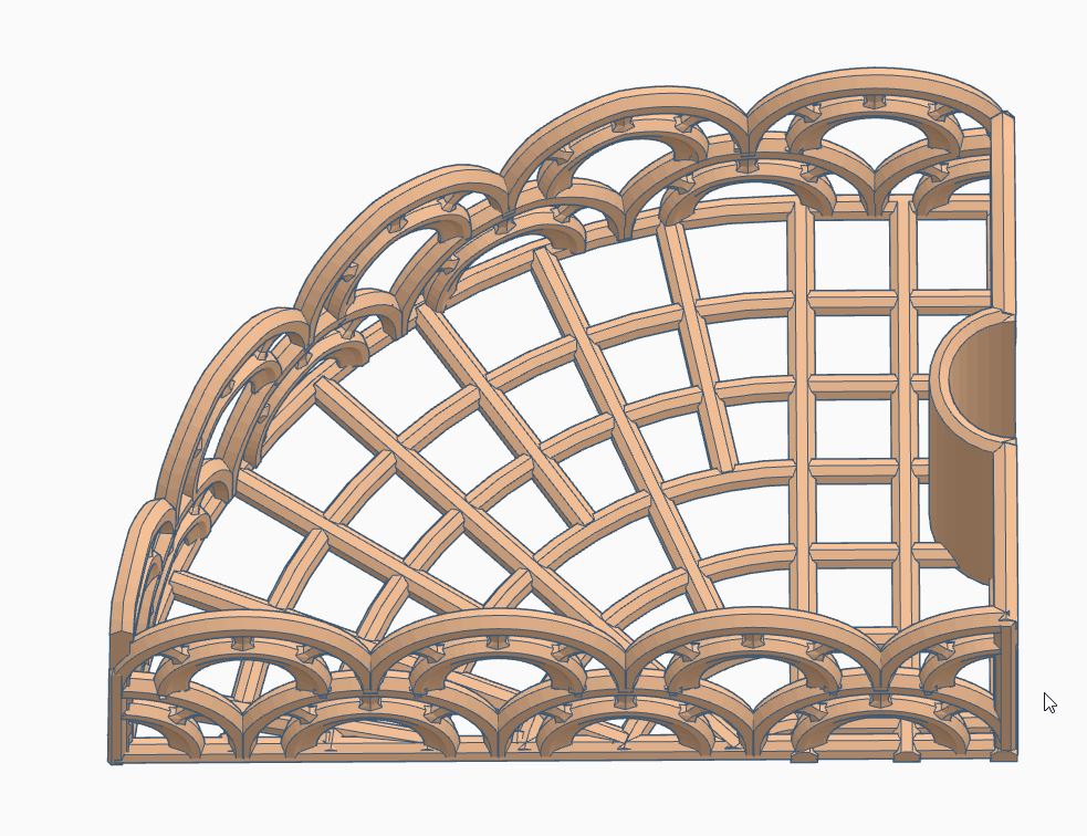 decorative Shower Basket with less depth 3D model thumbnail