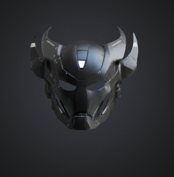 futuristic oni inspired mask