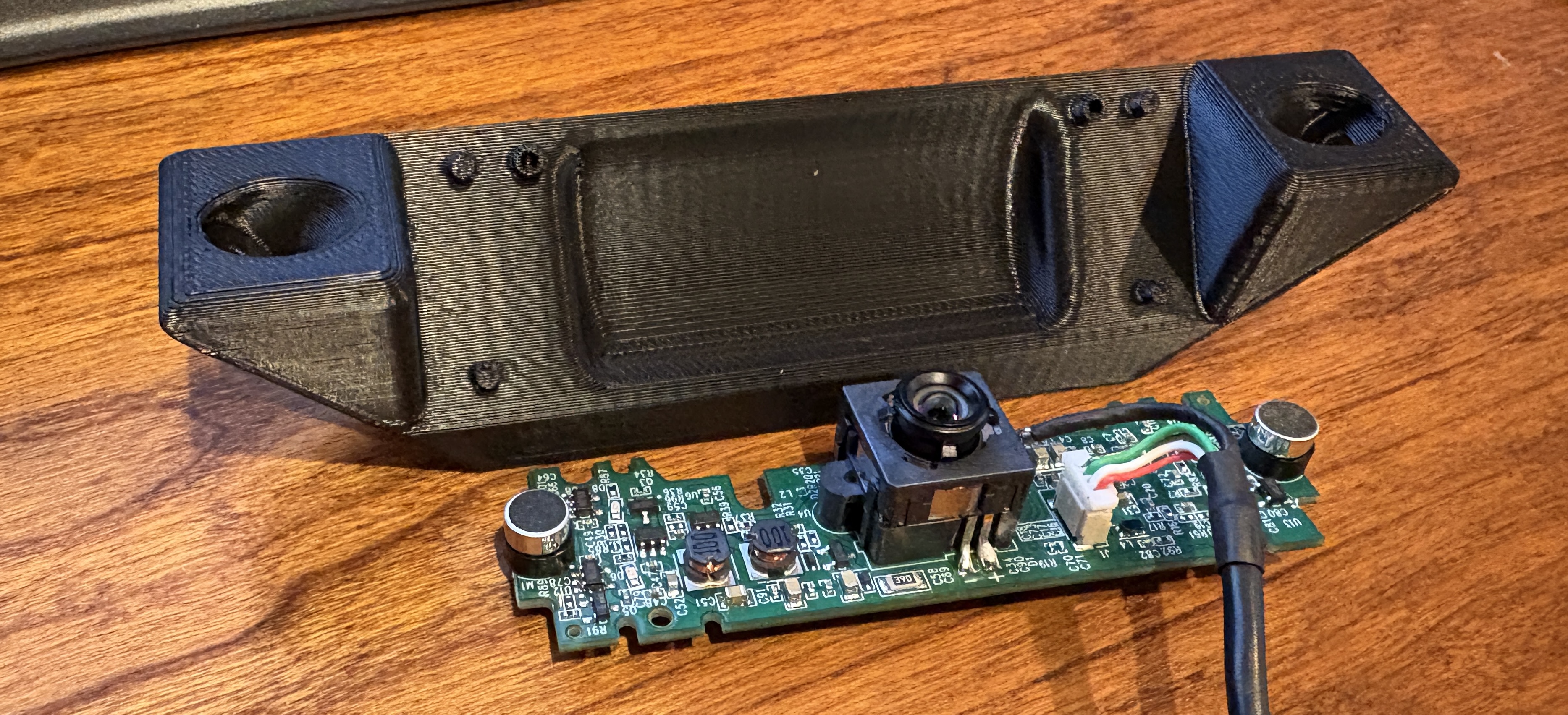 Logitech C920 bare PCB webcam mount