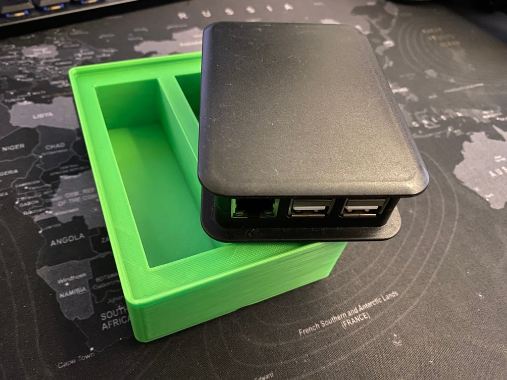 Miniatura 2 do modelo 3D Gridfinity Raspberry Pi 2/3 with case x2