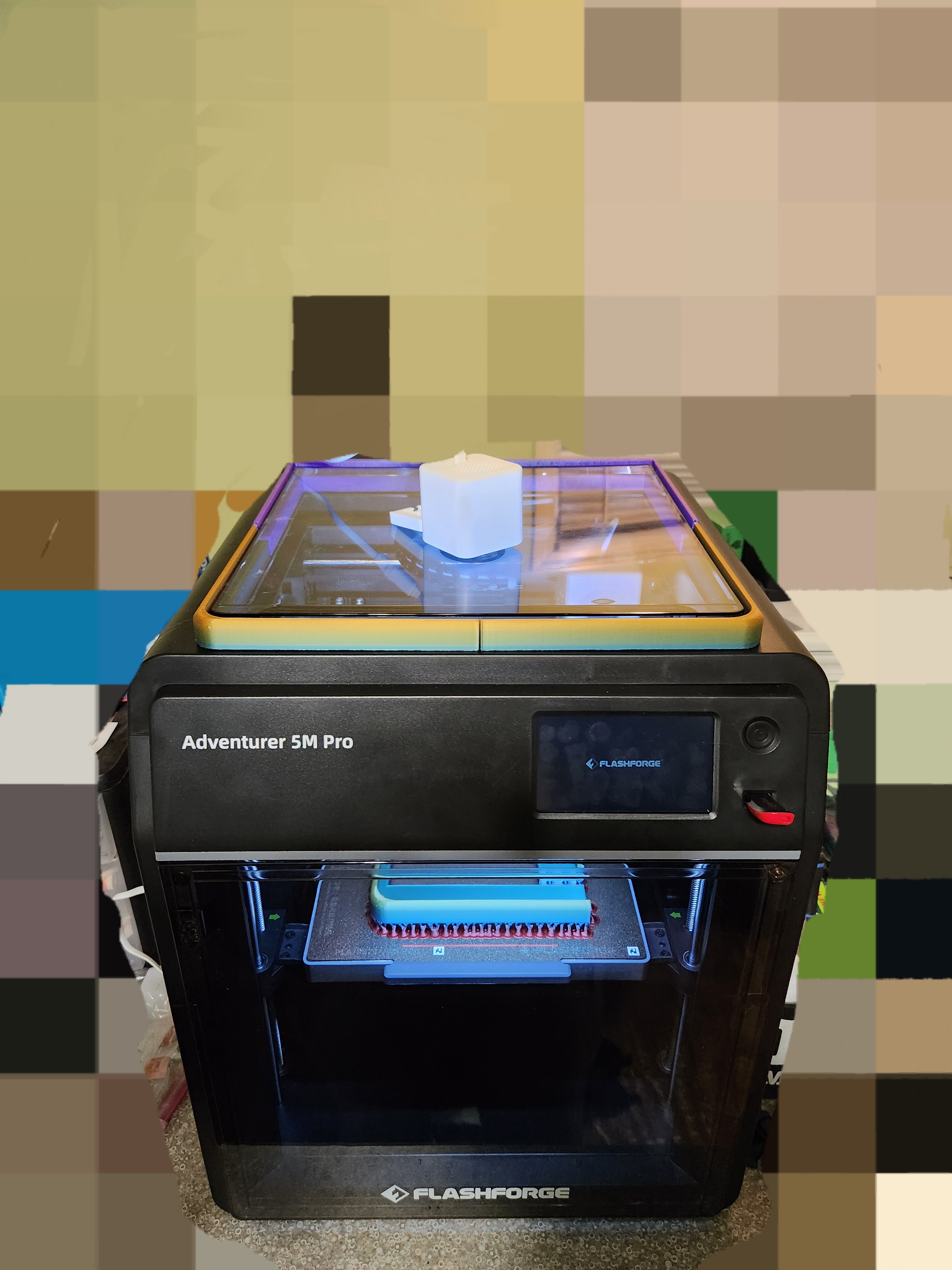 Revised FlashForge Adventurer 5M Pro Riser Lid in 4 Pieces — thumbnail 3