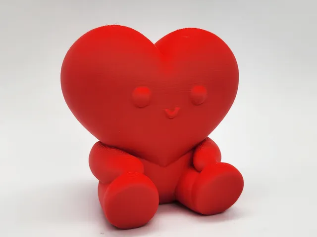Cute Sitting Heart - No Supports