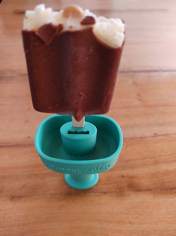 Ice cream handle - Improved drainage (no holes & no need for cap) 3D model thumbnail