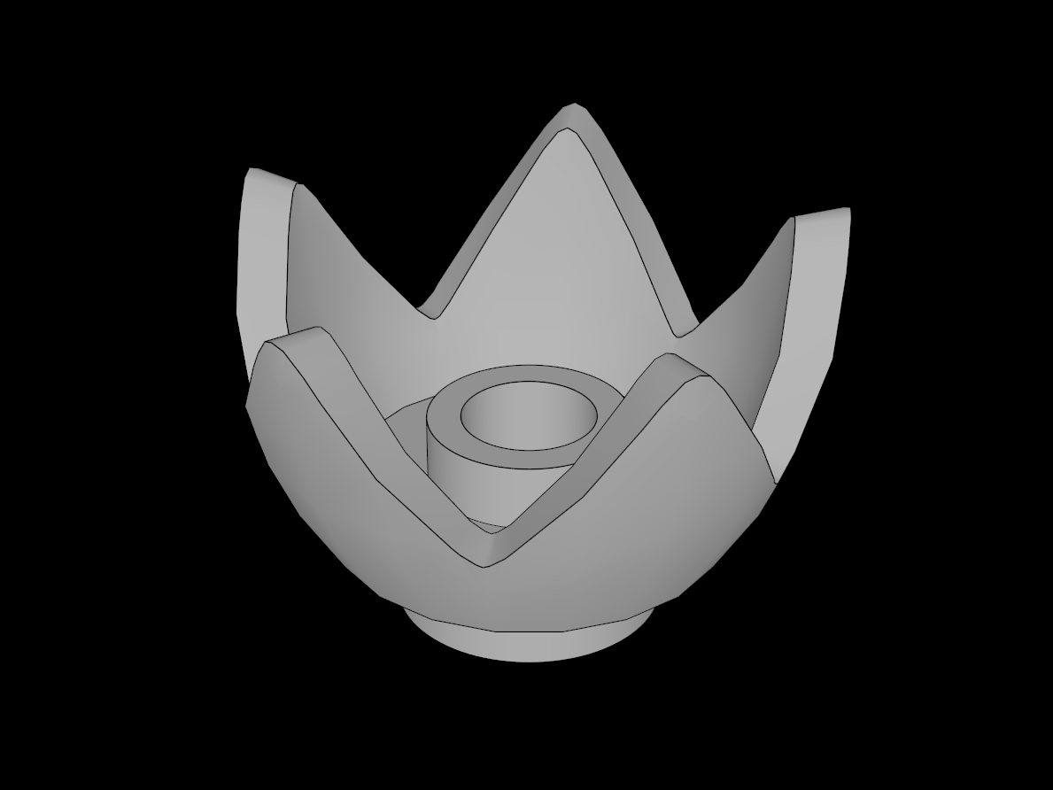 Lego Compatible (39262.dat) Minifig Crown with 5 Points