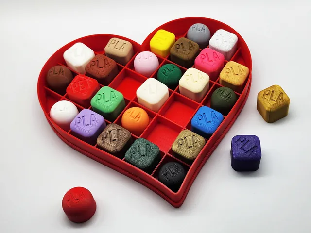 Filament Swatch Heart Candy Box